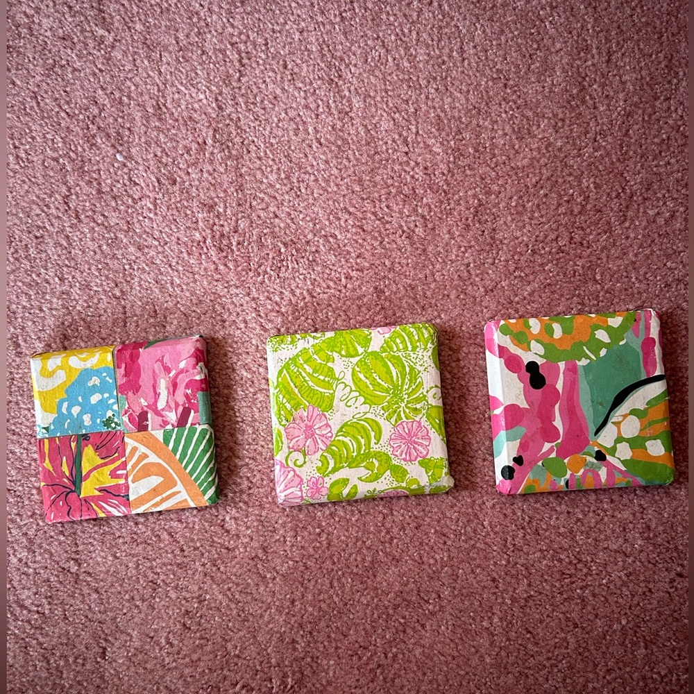 Lily printed ceramic coasters 🌸🌺🌼